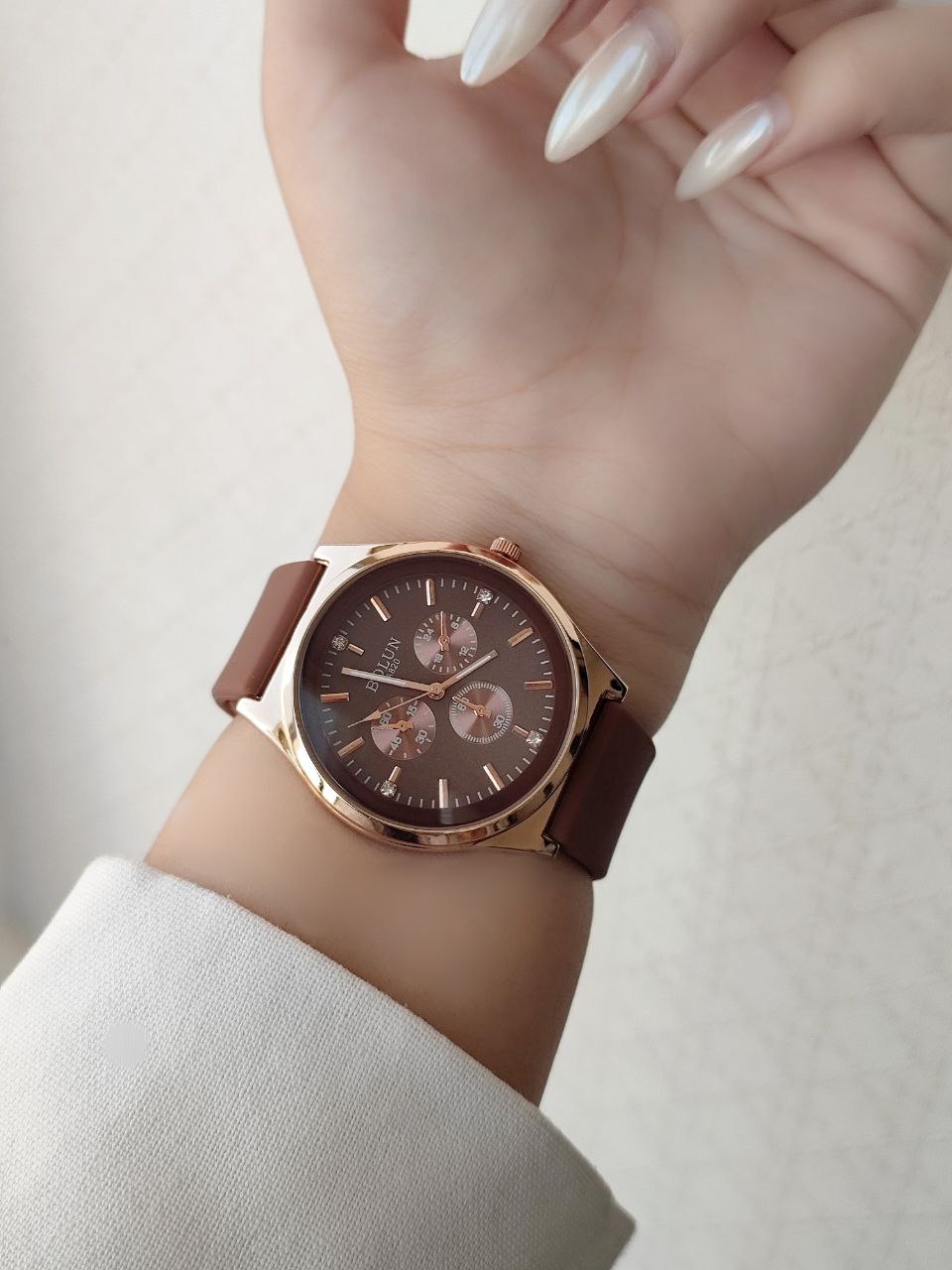 ساعت مچی زنانه بند سیلیکونی ضد حساسیت