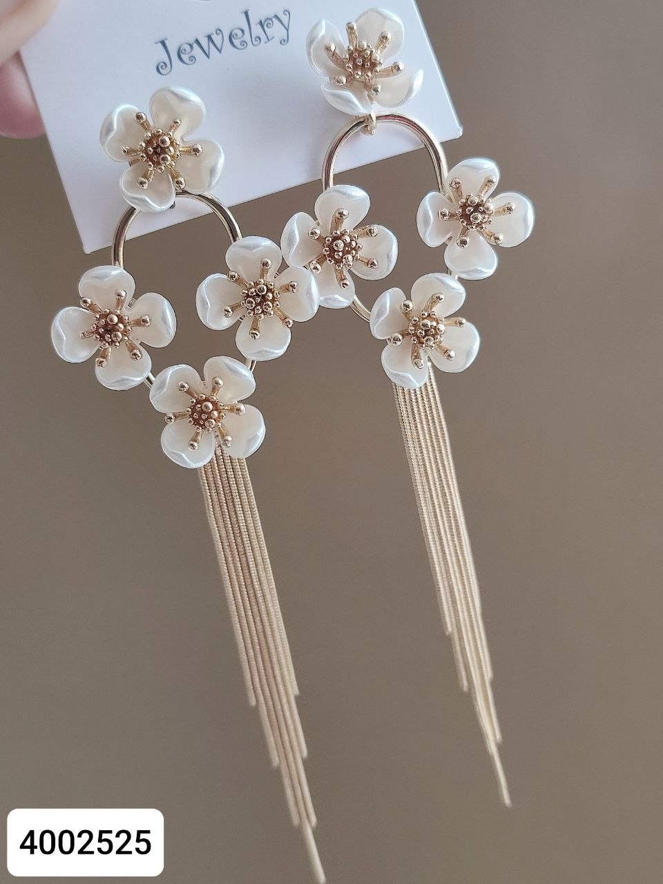 گوشواره اویز طرح گل