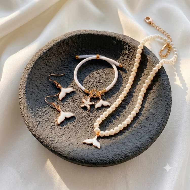 ست دم وال صدفی مرواریدی