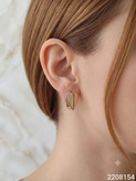 گوشواره قلب حلقه ای ژوپینگ روکش طلا و ضد حساسیت