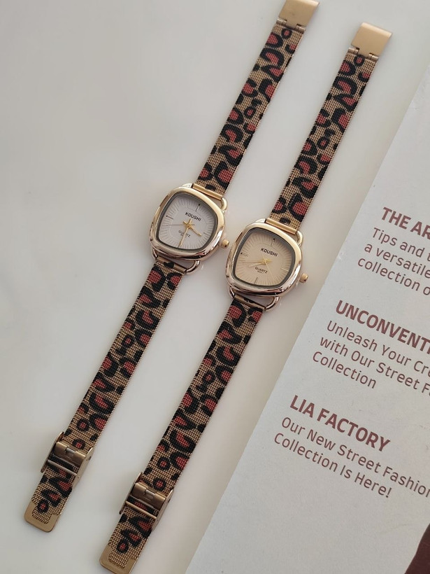 ساعت پلنگی صفحه چند ضلعی بند کمربندی